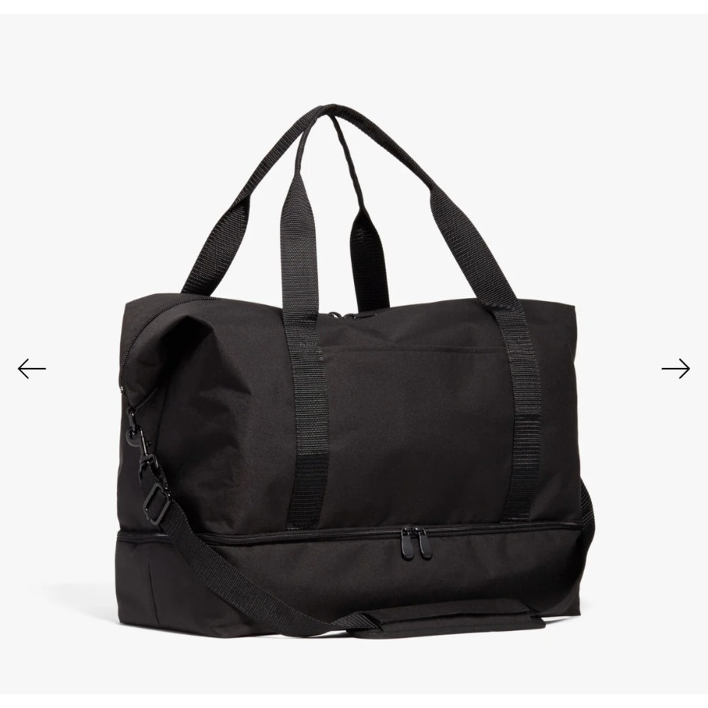 Lo & Sons Catalina Deluxe Large Weekender Bag Black Canvas Travel Duffel 49L